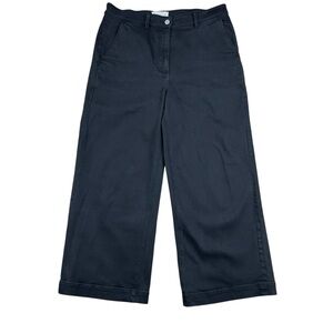 Everlane Wide Leg High Rise Jeans Sz 14 High Black Crop Grunge Goth Lagenlook